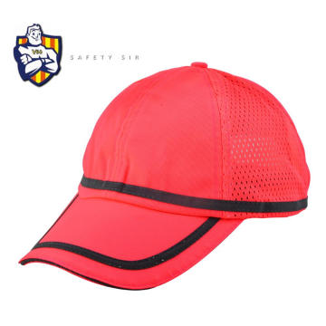 Diseño profesional Summer transpirable Sombrero de seguridad fluorescente reflectable